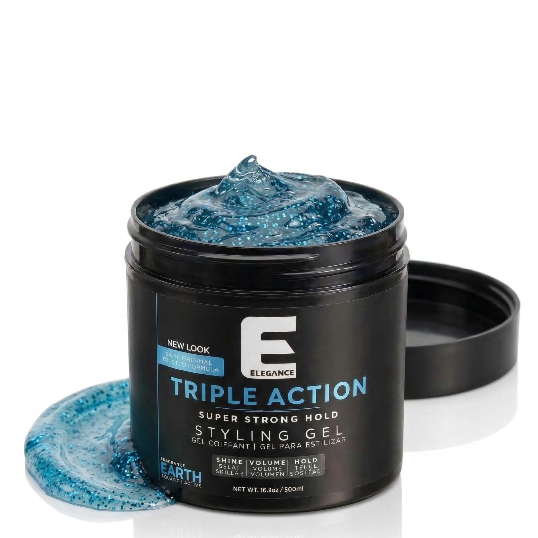 E Elegance open jar showing product cap and gel inside for easy access