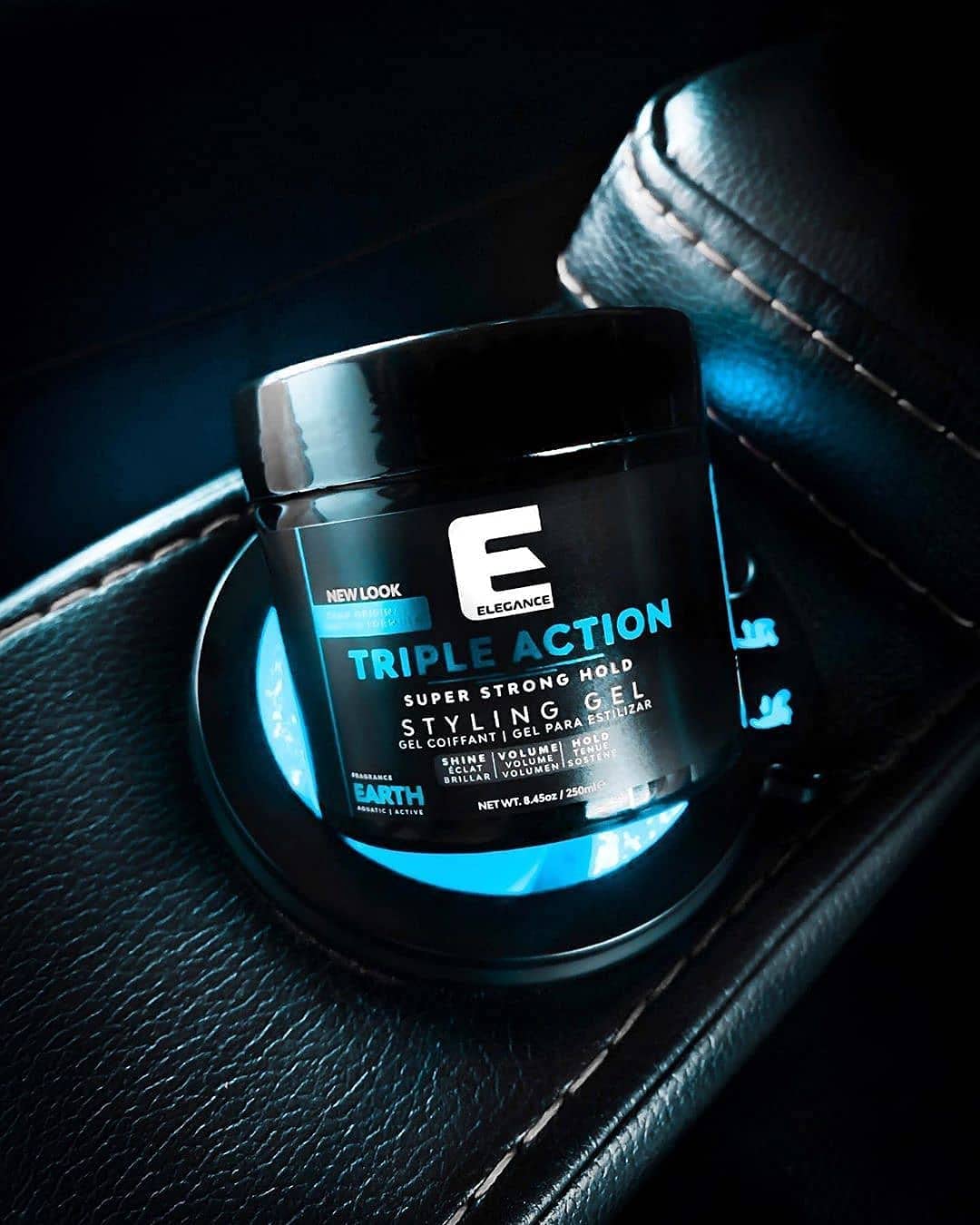 E Elegance gel on hands demonstrating easy spread and non-greasy finish