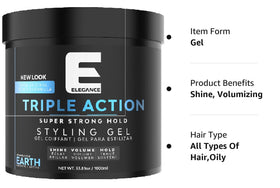 E Elegance open jar texture close-up showing creamy gel for smooth application