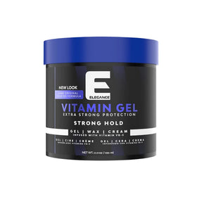 E Elegance front packaging showing 33.8 oz jar and brand benefits
