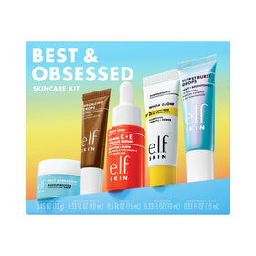 e.l.f. SKIN kit front packaging showing all five minis and travel-ready benefit