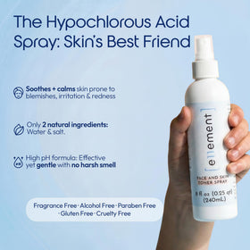e11ement texture droplet on skin illustrating lightweight formula benefit quick drying