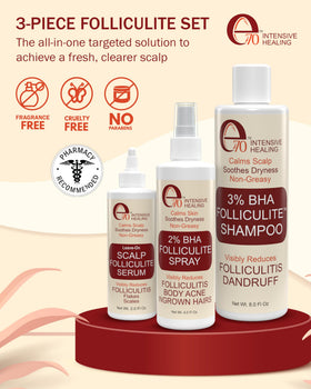 e70 dropper dispensing serum onto fingertip for precise, no-waste application benefit