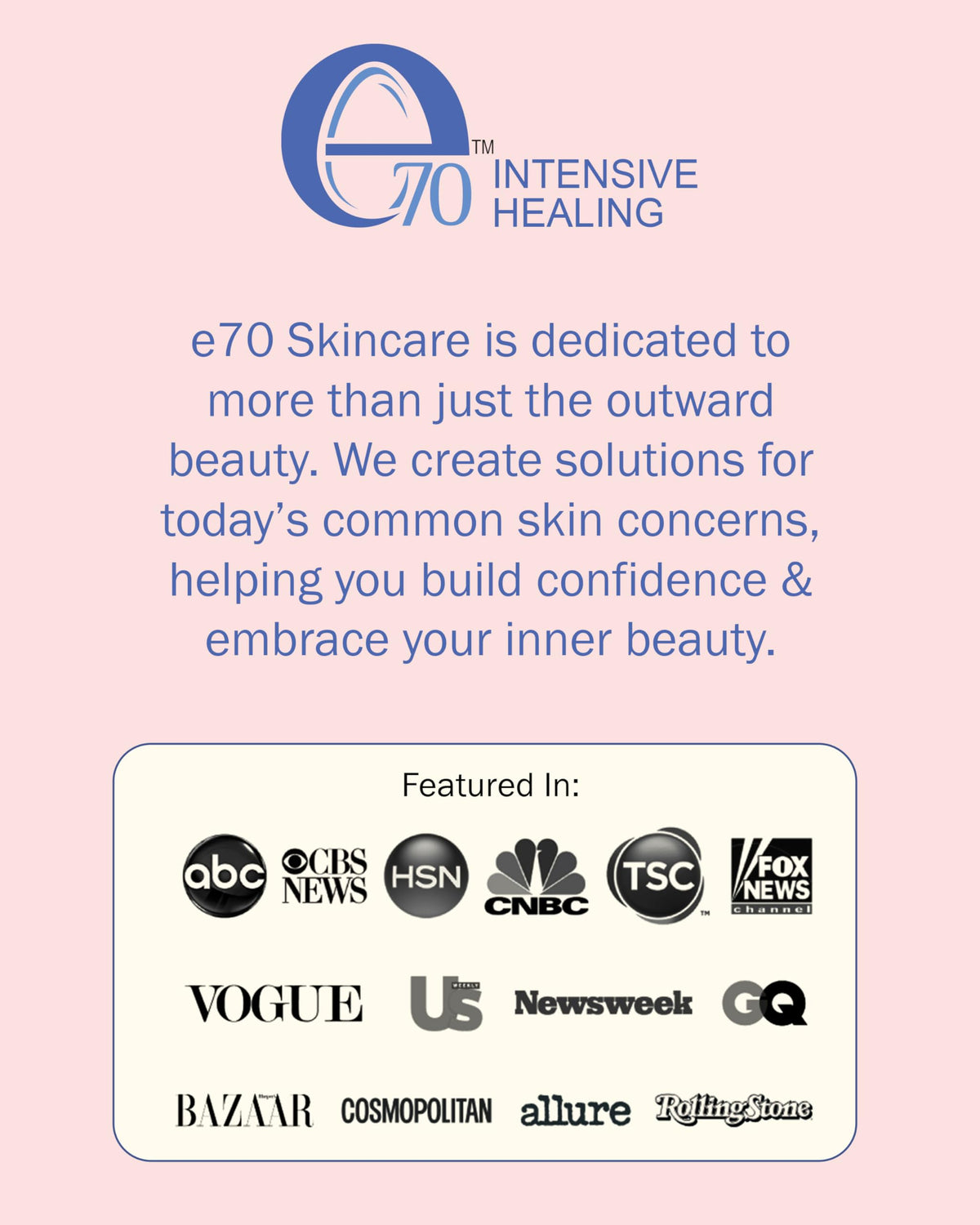 e70 lifestyle model applying cream showing visible calming effect