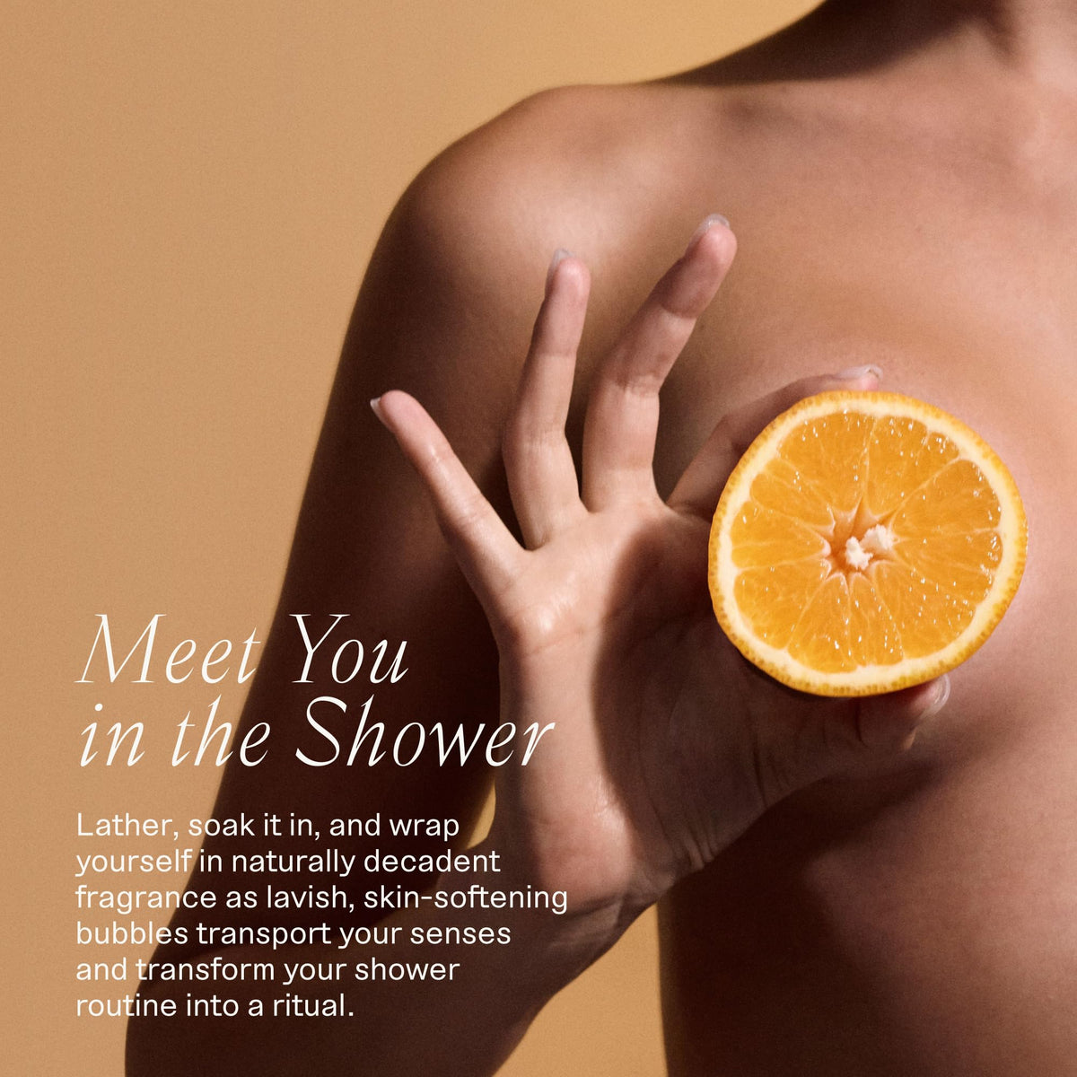Each & Every bottle on shower shelf in bathroom lifestyle setting conveying daily ritual