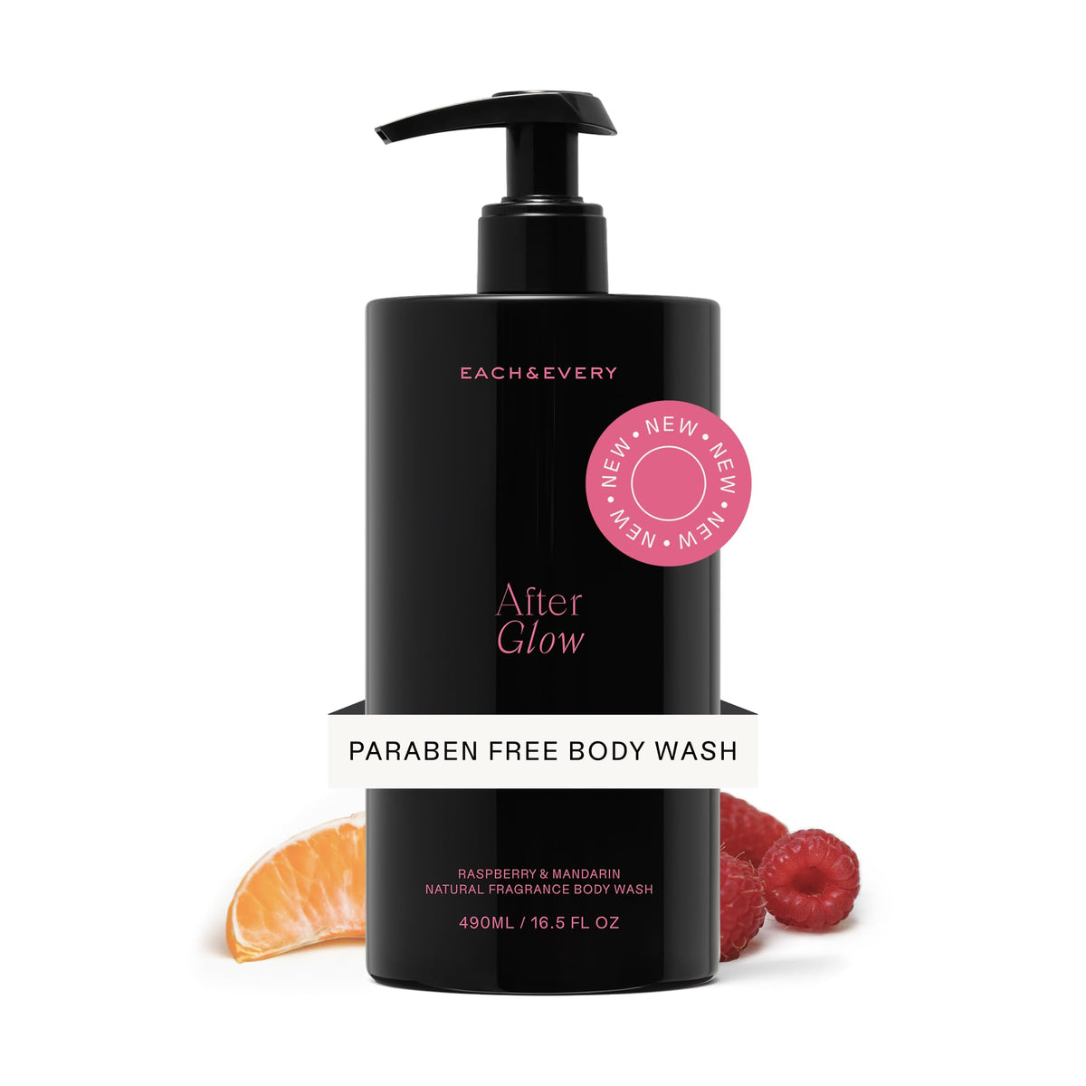 Each & Every front bottle view showing label and scent, promotes gentle hydration