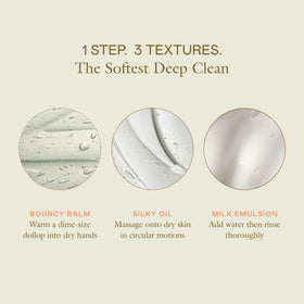 EADEM application on face showing makeup dissolving and gentle massage benefit