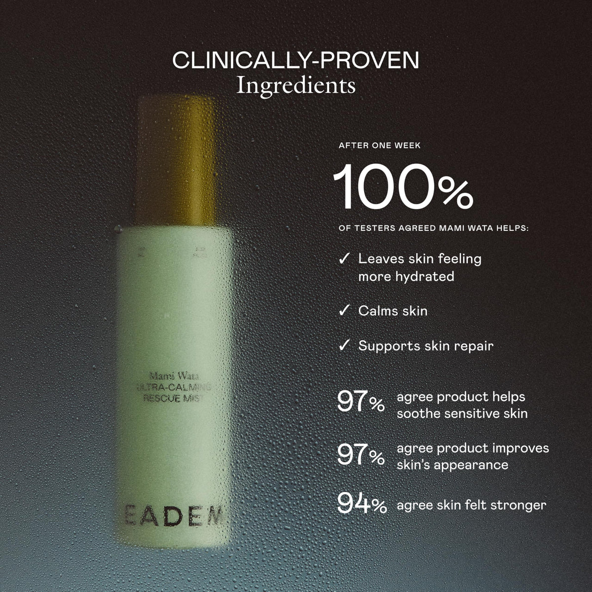 EADEM product label showing ingredients and barrier-supporting actives for informed choice