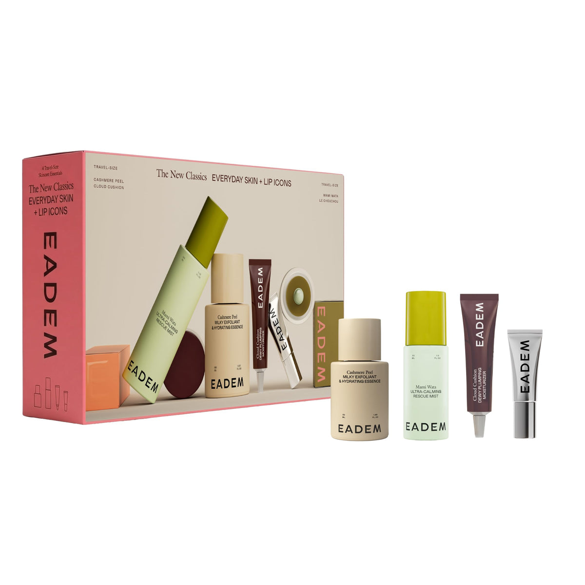 EADEM The New Classics front packaging showing neat travel-size kit and gift-ready box