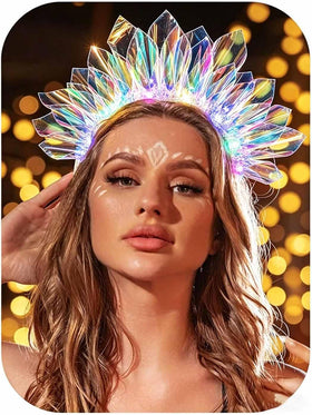 EARENT front view neon headband glowing, eye-catching festival effect