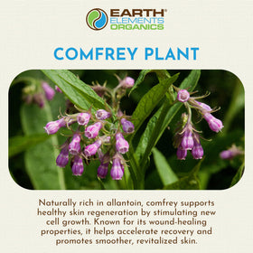 Earth Elements Organics oil poured into hands demonstrating smooth glide benefit for massage