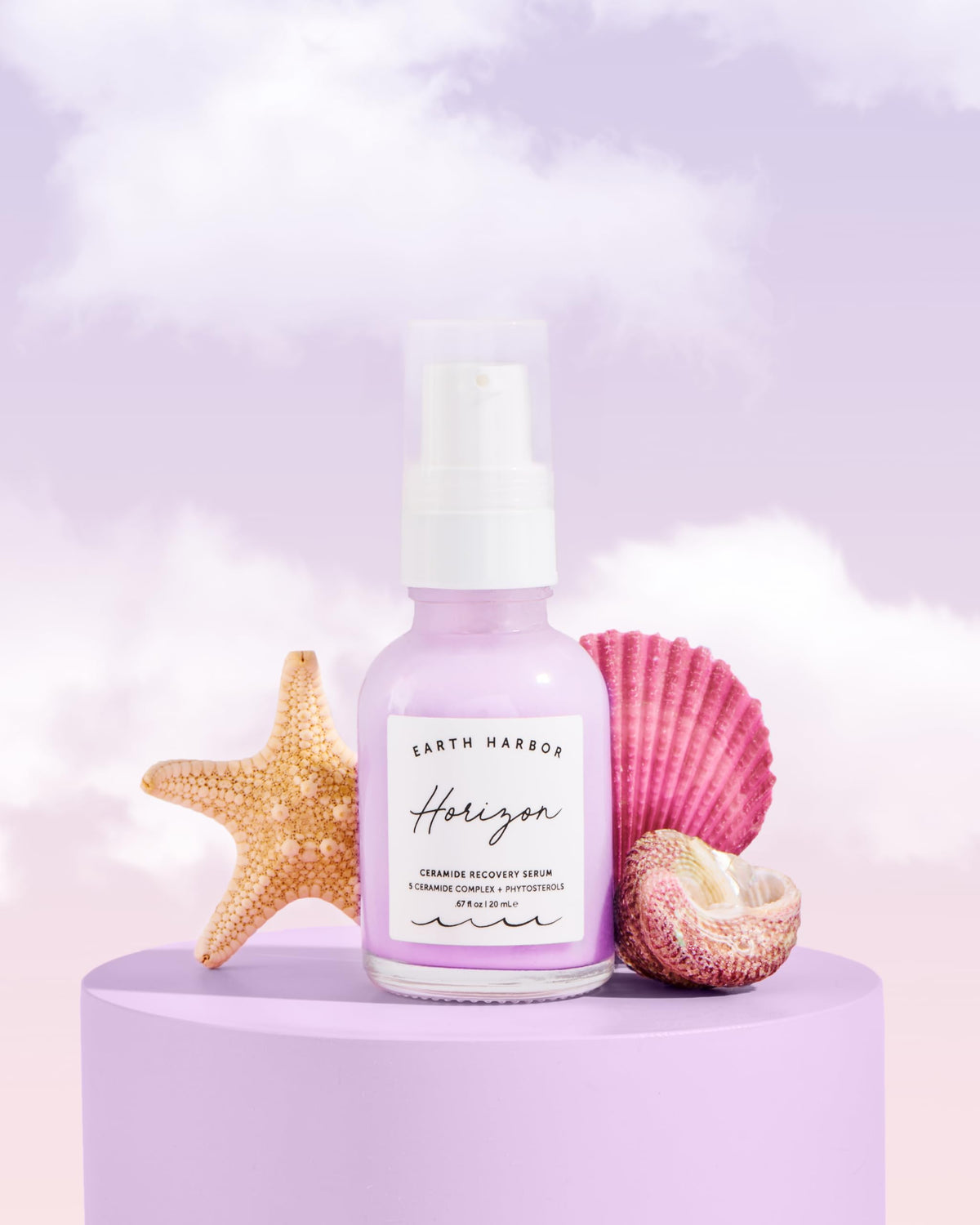 Earth Harbor bottle on bathroom counter conveying everyday routine use