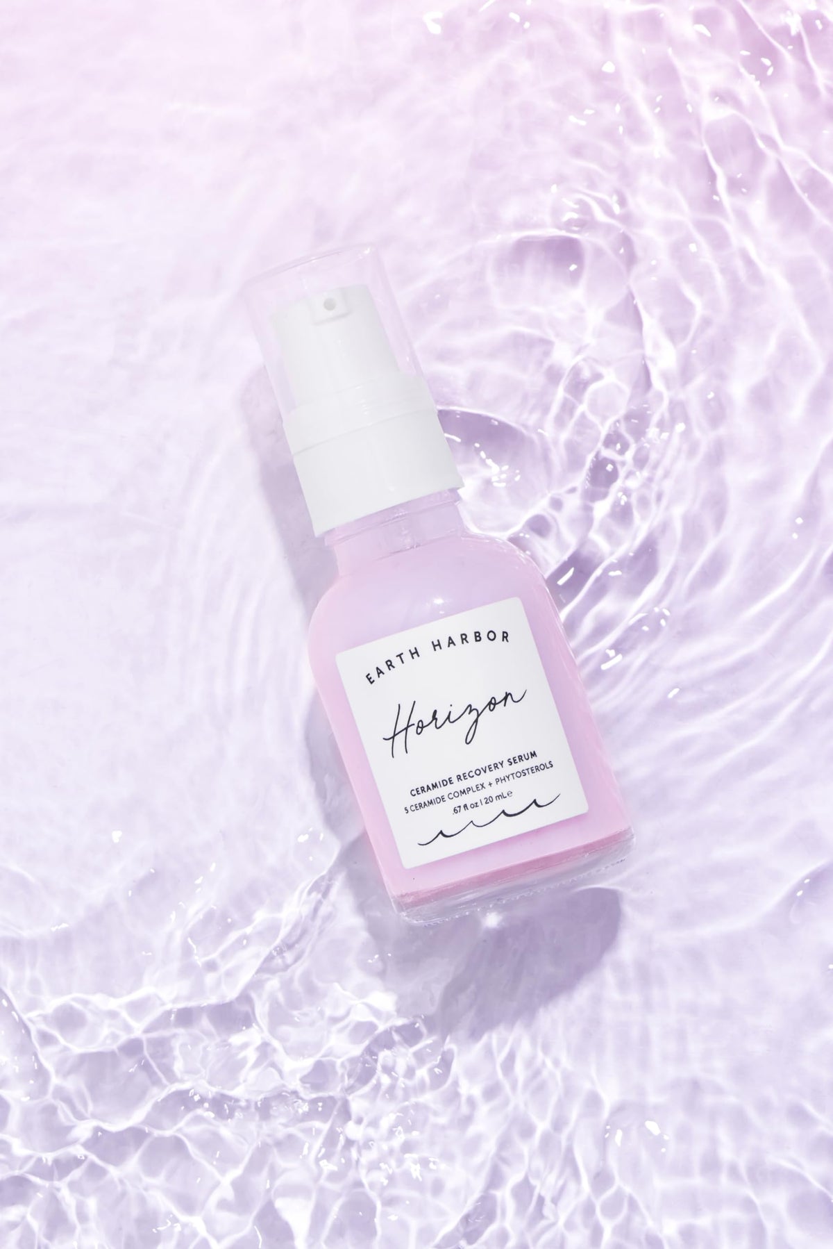 Earth Harbor serum being applied to skin for immediate hydration benefit