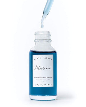 Earth Harbor ampoule bottle close-up highlighting label clarity
