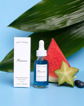 Earth Harbor blue hues from spirulina and blue tansy for calming
