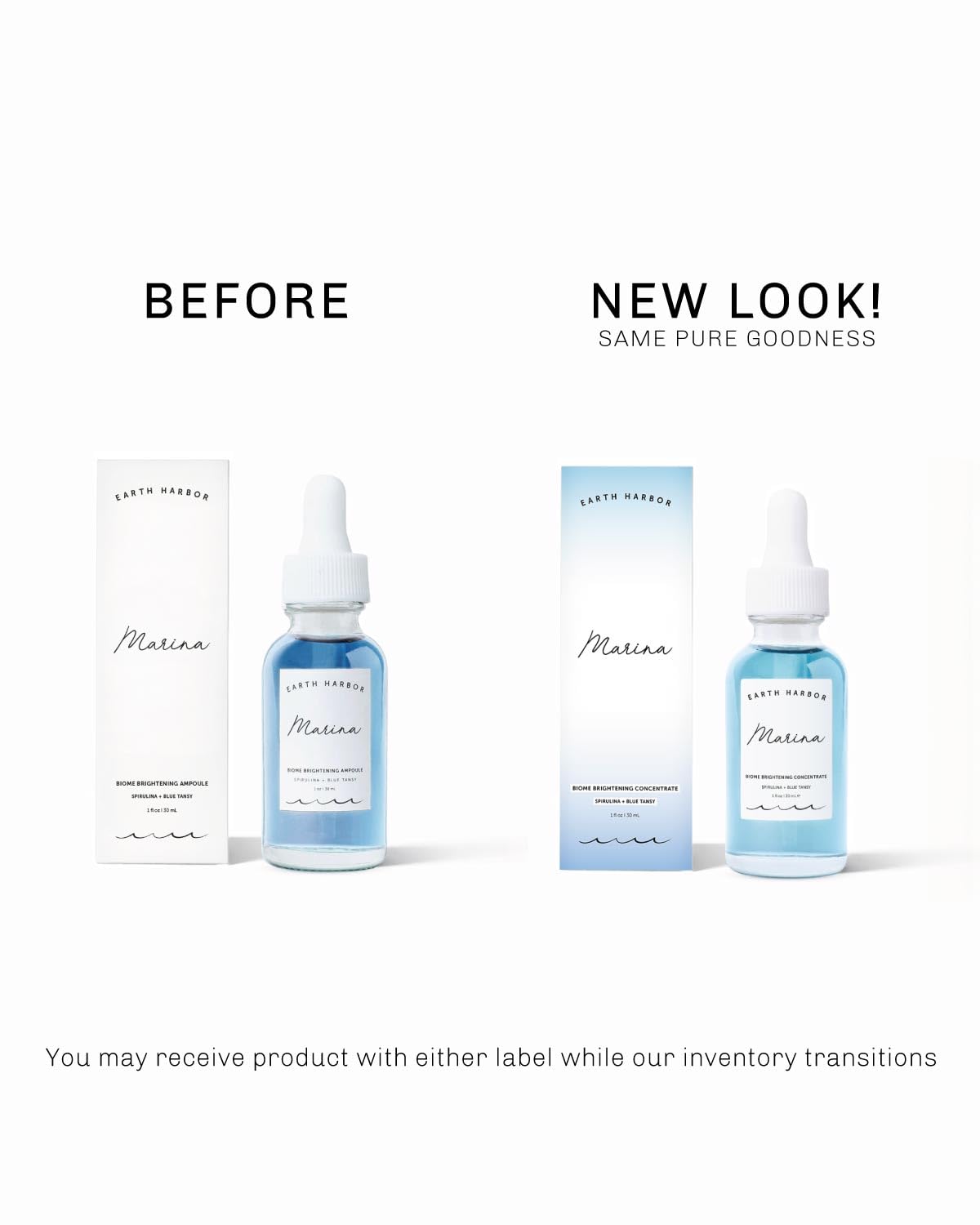 Earth Harbor ampoule on bathroom shelf suggesting daily routine