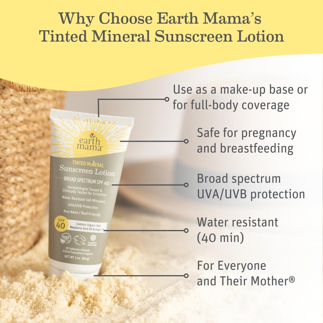 Earth Mama applied on cheek demonstrating even coverage and reduced white cast