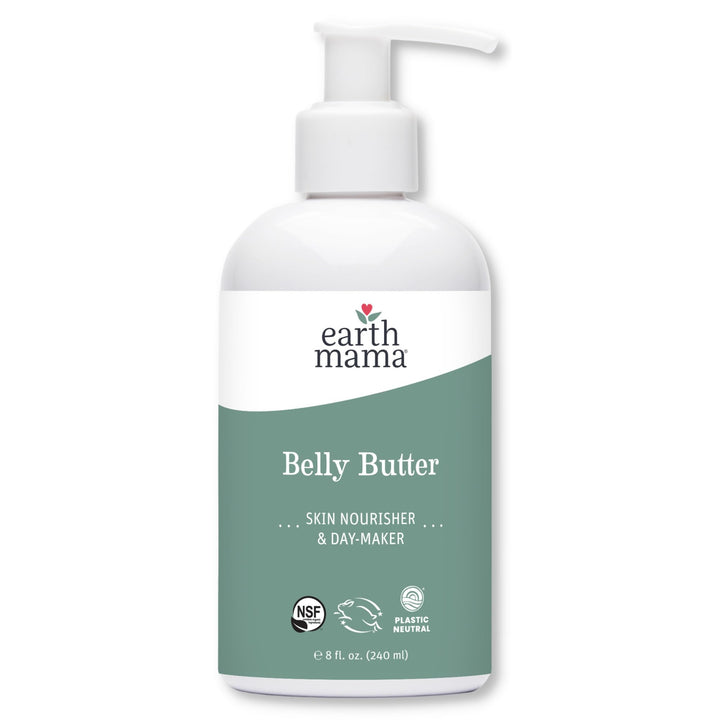 Earth Mama front packaging showing jar and clear label benefits