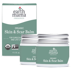 Earth Mama front tin packaging showing clean organic label and benefits