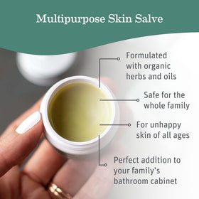 Earth Mama open tin showing creamy balm texture for easy application