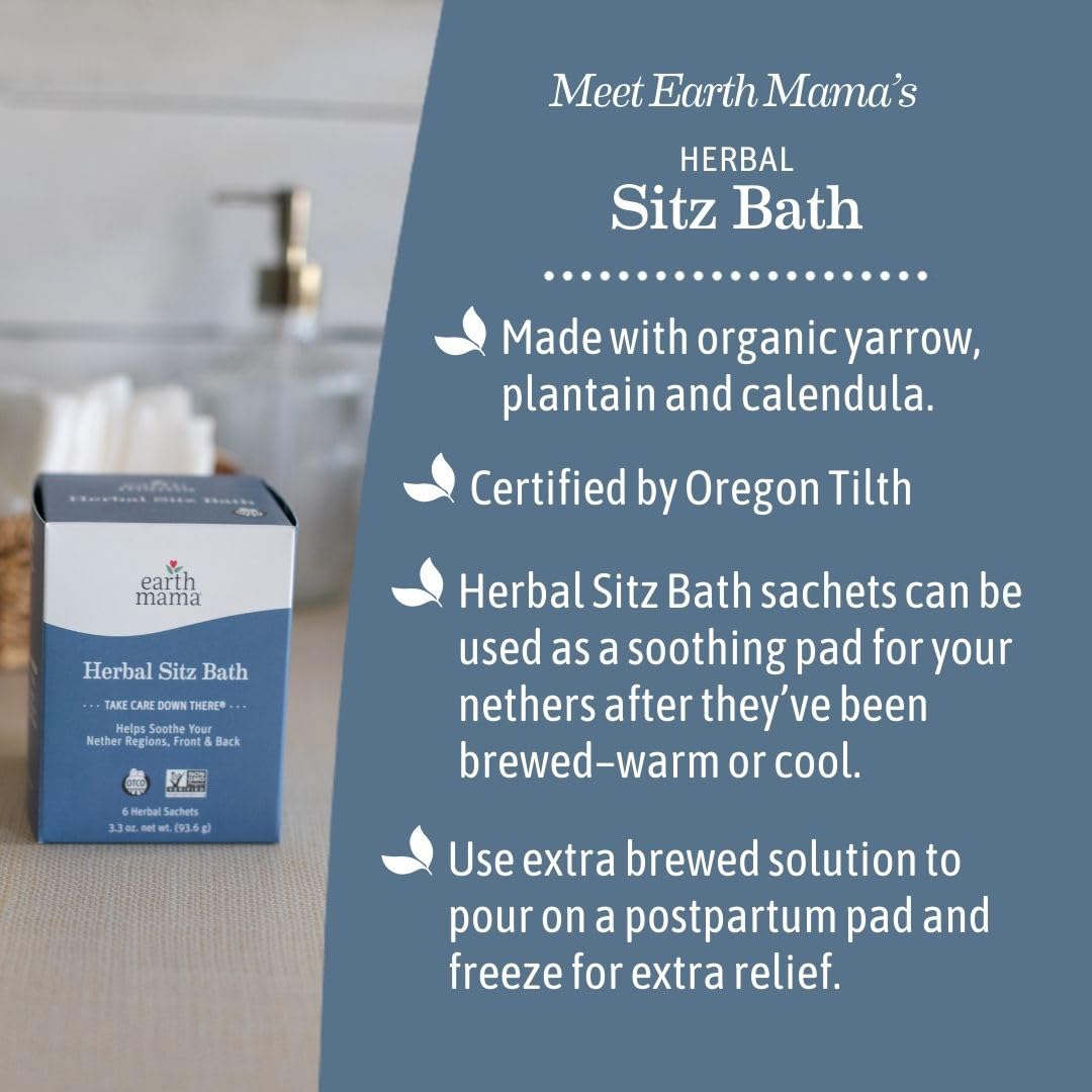 Earth Mama poured into peri bottle for targeted postpartum cleansing