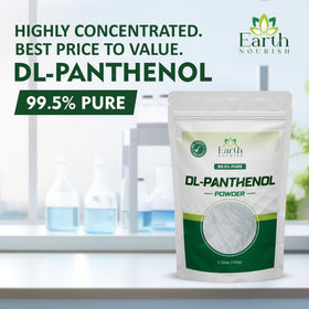Earth Nourish powder dissolving in beaker demonstrating easy incorporation
