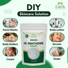 Earth Nourish label detail highlighting ingredient purity and usage guidance