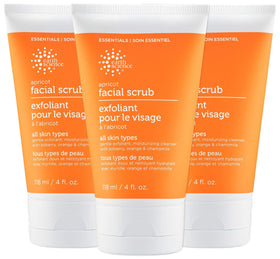 Earth Science front packaging showing three 4 oz. scrub tubes for convenient value