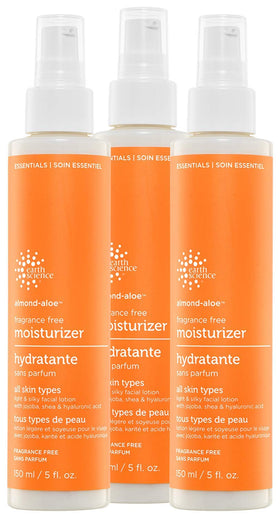 Earth Science front packaging showing three fragrance-free tubes and product name for convenience