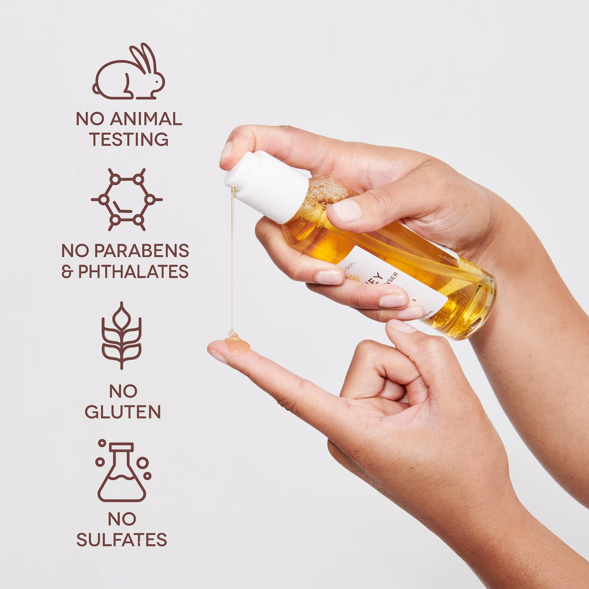 Earth To Skin bottle staged on bathroom counter suggesting routine use