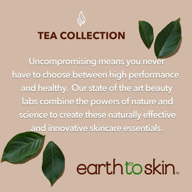 Earth To Skin day cream staged in bathroom lifestyle showing morning routine benefit