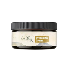 Earthley Wellness lymphatic cream jar front view showing clean label and natural benefit