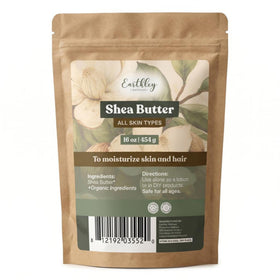 Earthley Wellness front packaging view showing 16oz raw shea butter and clean label benefits