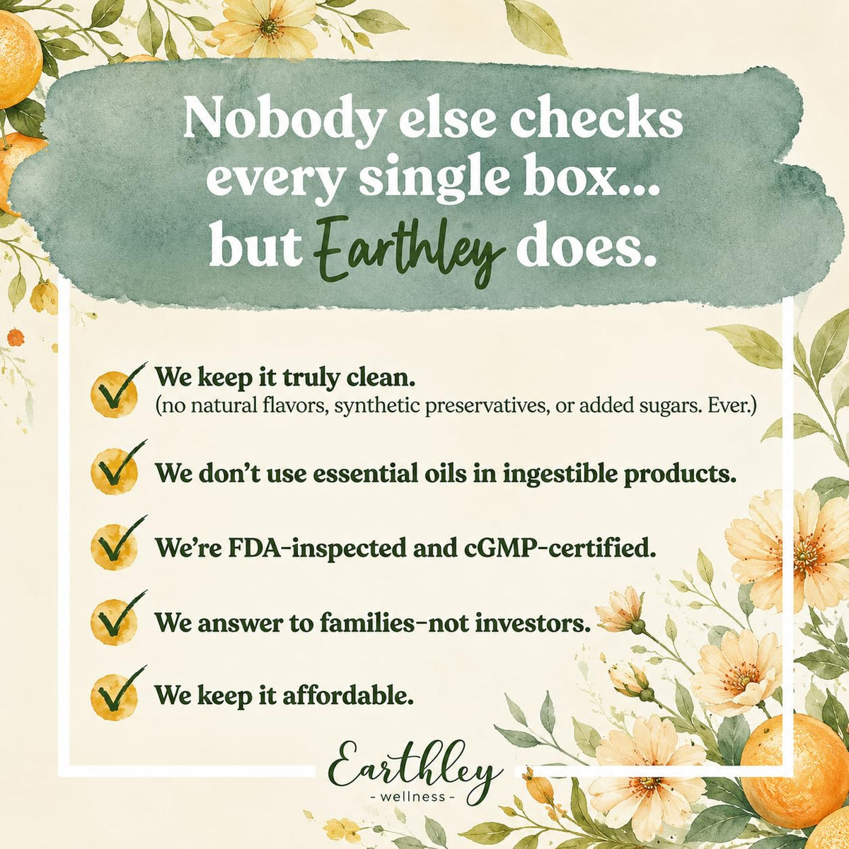 Earthley Wellness label close-up highlighting lavender and blue tansy scent