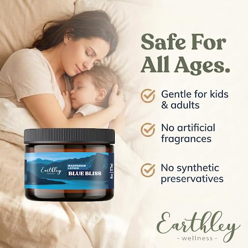 Earthley Wellness lotion on hand being applied for smooth skin hydration