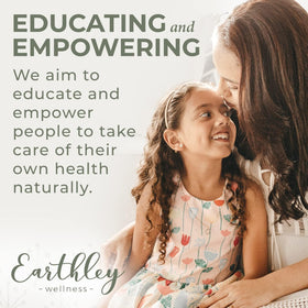 Earthley Wellness bottle stored on a shelf illustrating safe, convenient storage