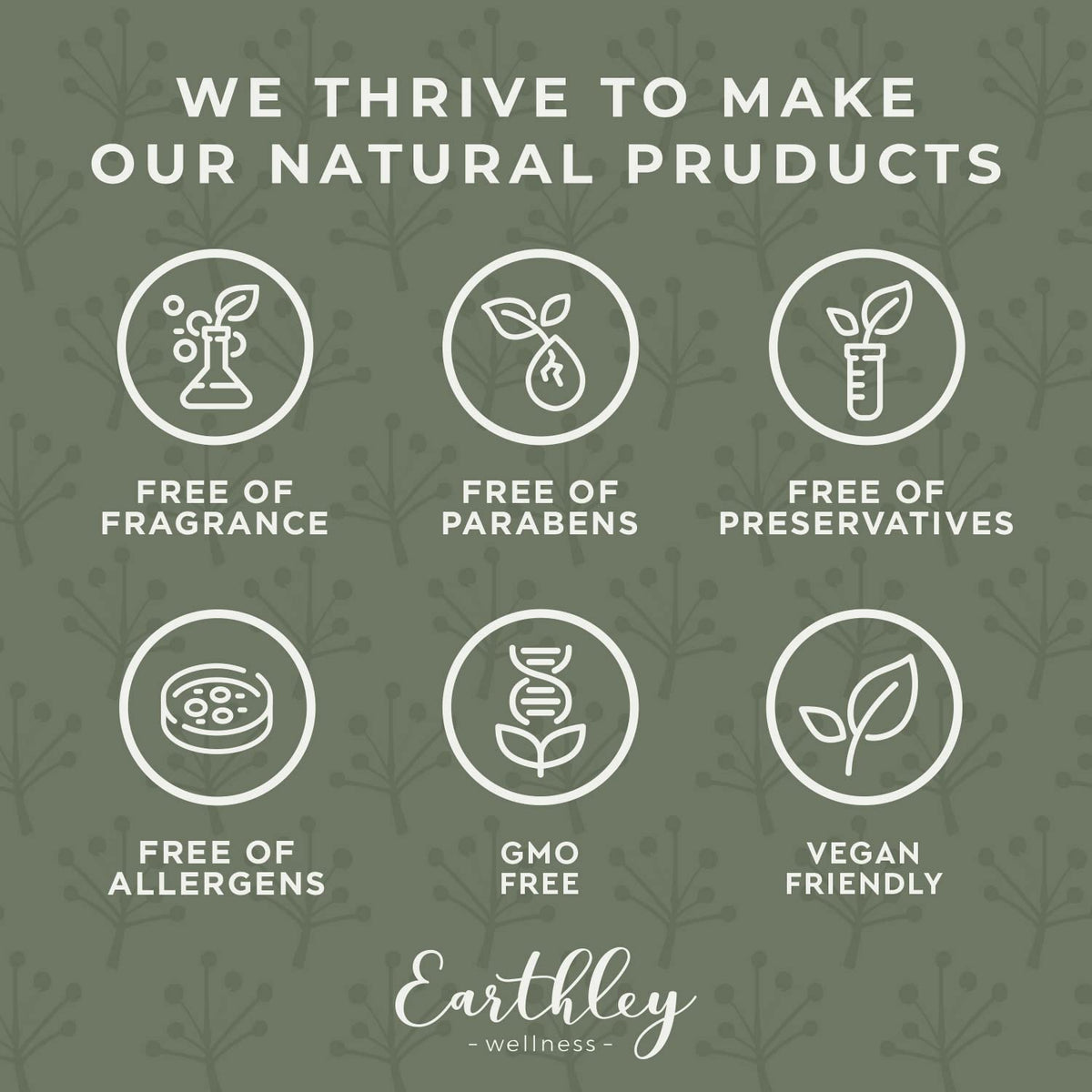 Earthley Wellness label close-up showing ingredient transparency and trust