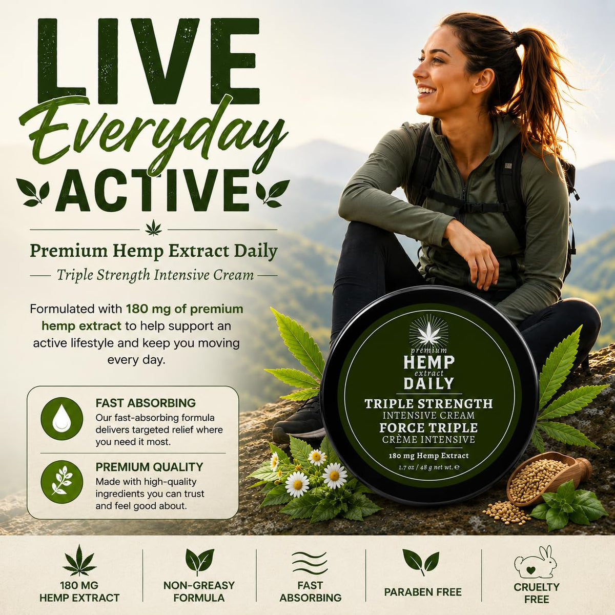 Label close-up showing Earthly Body ingredient clarity and clean formulation