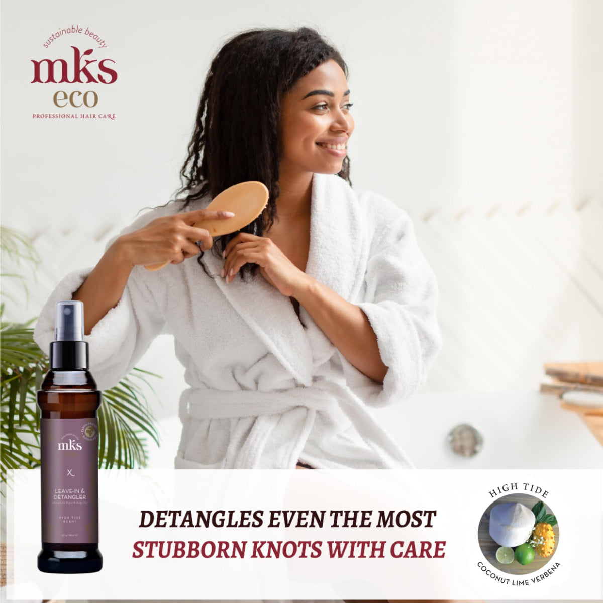 Earthly Body used on dry ends for frizz control and shine