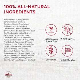 Earthly Body label close-up highlighting key ingredients and scent