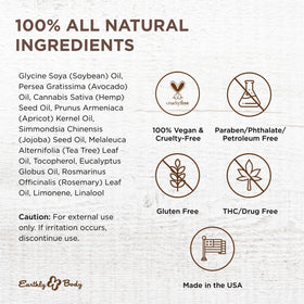 Earthly Body Miracle Oil on cuticles and nails illustrating moisturizing and nourishing nail care benefit