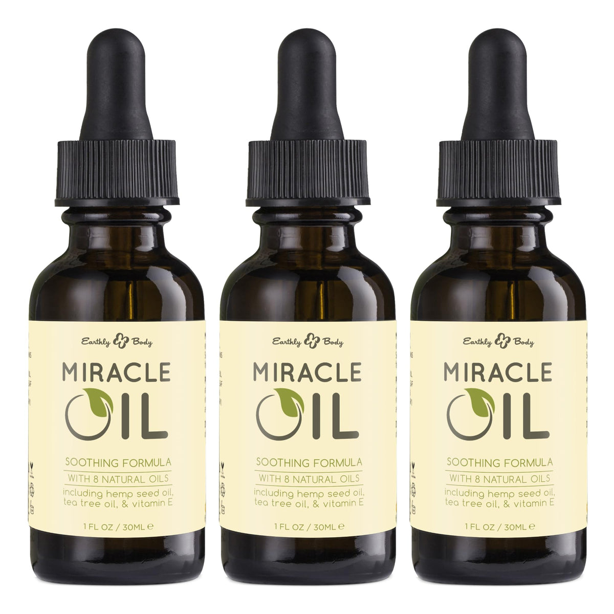 Earthly Body front bottle display showing clean packaging and natural benefit