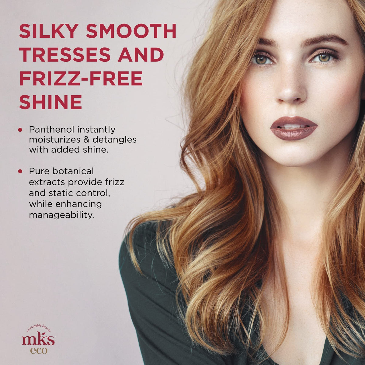 Earthly Body misting onto damp hair for easier detangling and styling