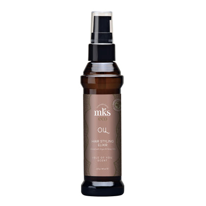 Earthly Body MKS eco Oil front bottle showing label and sleek design for easy identification and use