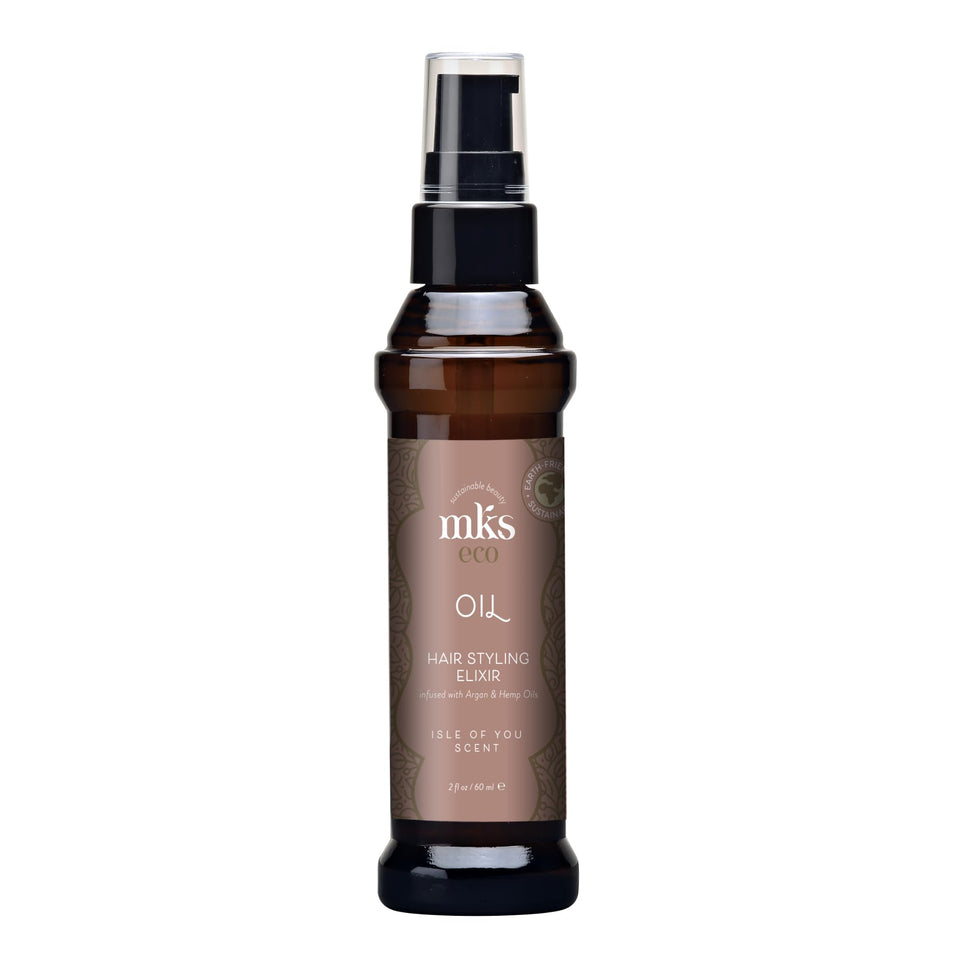 Earthly Body MKS eco Oil front bottle showing label and sleek design for easy identification and use