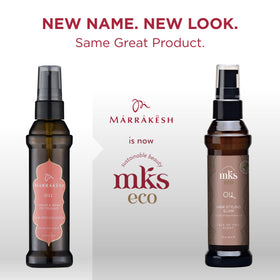 Earthly Body MKS eco Oil droplet pouring from bottle to show texture and lightweight absorption benefit