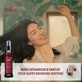 Earthly Body product on wet hair improving comb-through and detangling