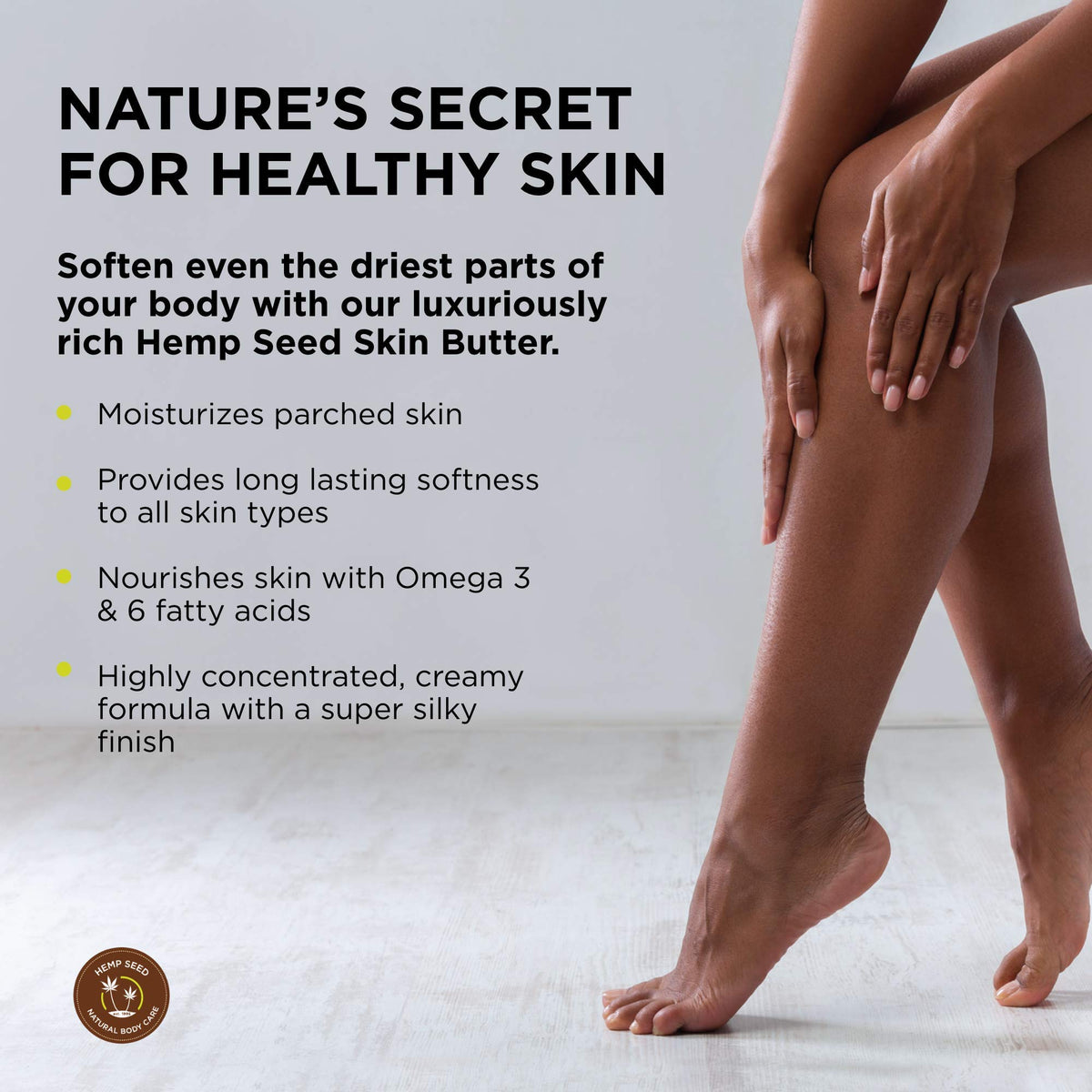 Earthly Body open jar showing creamy butter texture for deep hydration