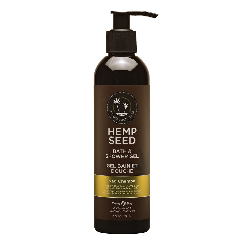 Earthly Body front bottle Nag Champa scent shows packaging and brand for easy shelf recognition