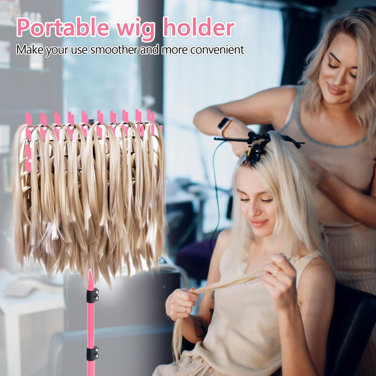 Eastdone scale comparison with hair bundles showing compact storage capacity